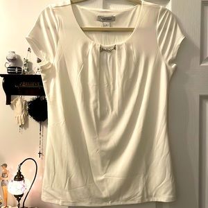 White House Black Market cream blouse